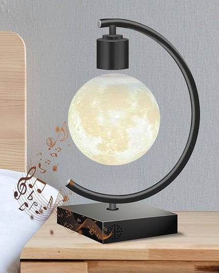 Levitating Moon Lamp with Cool Bluetooth Speaker and 3D-printed Floating Moon Ideal Gift for Friends Families on Holiday - LeafyLoom