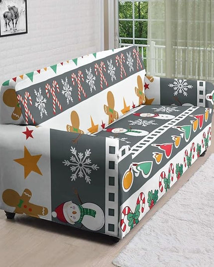 FKELYI Christmas Sofa Furniture Protector for Indoor Easy Going Stretch Sofa Slipcover Non-Slip Sofa Slicpovers Washable Sofa Couch Cover XL FKELYI