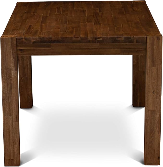 East West Furniture CN6-0N-T Celina Modern Kitchen Table - Rectangle Rustic Wood Dining Table , 36x60 Inch, Walnut - LeafyLoom