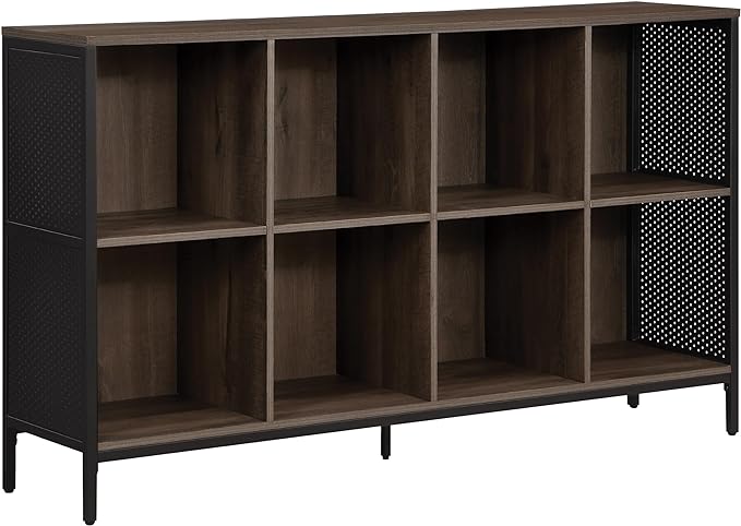 OSP Home Furnishings Ace Contemporary Modern Storage Cube Bookcase, 8 Cubes, Ozark Ash Finish - LeafyLoom