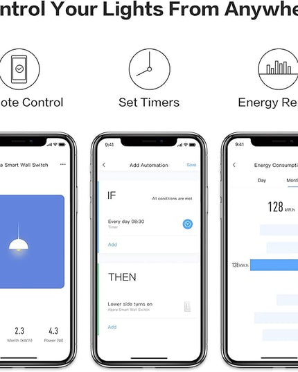 Aqara Smart Light Switch (with Neutral, Single Rocker), Requires AQARA HUB, Zigbee Switch, Remote Control and Set Timer for Home Automation, Compatible with Alexa, Apple HomeKit, Google Assistant Aqara