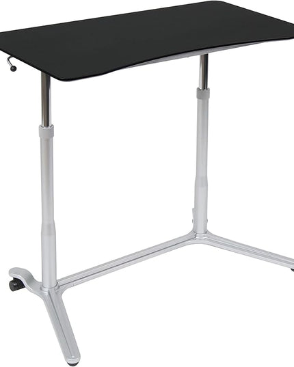 Calico Designs 51230 Sierra Height Adjustable Desk, Silver/Black 37.5 Inch - LeafyLoom