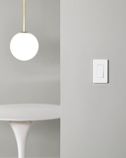 Amazon Basics Smart Switch, 3-Way, Works with Alexa Only, 2.4 GHz Wi-Fi, No Hub Required, White AmazonBasics
