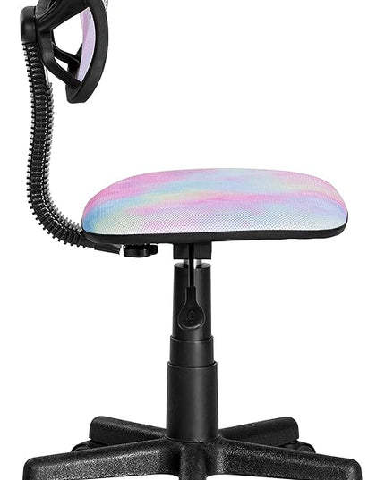 Rainbow Tiedye Desk Chair 21D x 21W x 33H in - LeafyLoom