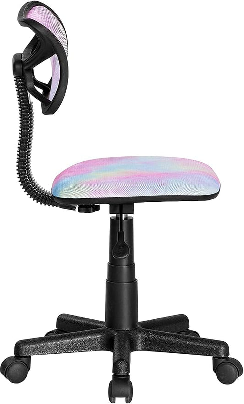 Rainbow Tiedye Desk Chair 21D x 21W x 33H in - LeafyLoom