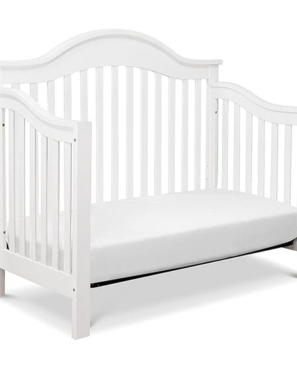 DaVinci Jayden 4-in-1 Convertible Crib in White, Greenguard Gold Certified - LeafyLoom