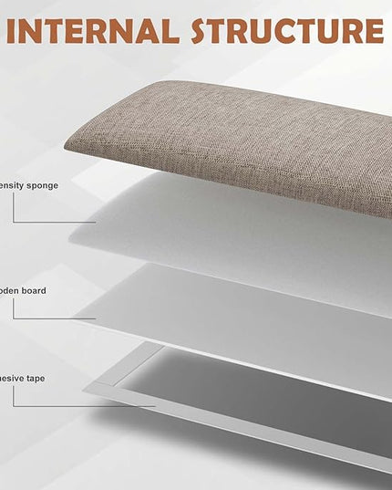 Upholstered Wall Mounted Headboard, 3D Soundproof Wall Panels Peel and Stick Headboard for Queen Size, Reusable and Removable Tufted Bed Headboard in Linen(9 Panels, 10" x 24") - LeafyLoom