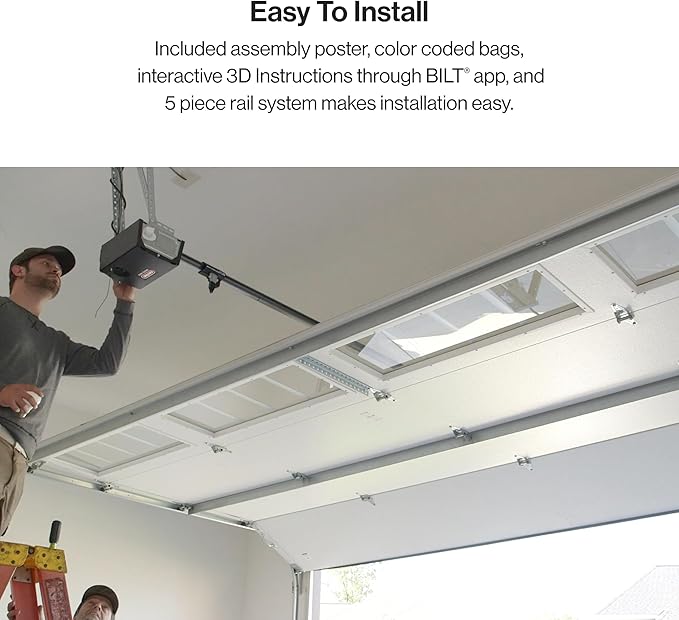 Genie QuietLift Connect – WiFi Smart Garage Door Opener with Added Wireless Keypad, ¾ HPC Smart Belt Drive – Compatible with Alexa and Google Assistant, Model 3053-TKV GENIE