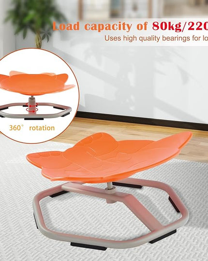 Kids Spinning Chair Sensory Swivel Chair Elephant Sit and Spin Chair Toys Autism ADHD Swivel Chair Spinning Seat for Ages 3-12 Promote Balance Physical Coordination Sensory Room Items - LeafyLoom