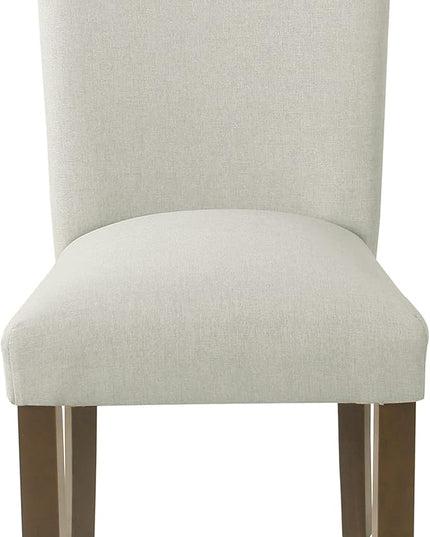 HomePop Classic Parsons Dining Chairs, Pack of 2, Soft Gray Woven - LeafyLoom