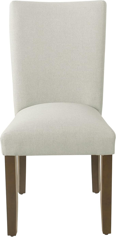 HomePop Classic Parsons Dining Chairs, Pack of 2, Soft Gray Woven - LeafyLoom