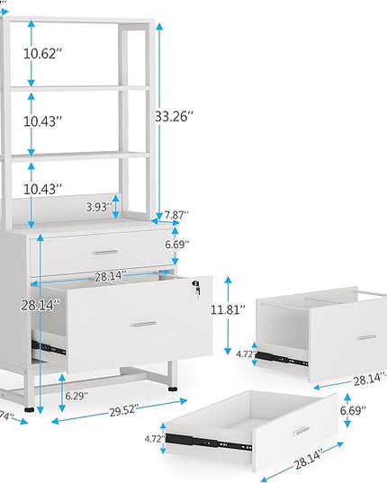 2 Drawers Vertical Office File Cabinet - LeafyLoom