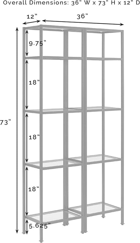 Crosley Furniture Aimee 2-Piece Narrow Etagere Set, Oil-Rubbed Bronze - LeafyLoom