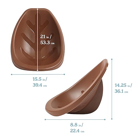 ECR4Kids Leaf Floor Seat, Rocker Chair, Chocolate, 6-Piece - LeafyLoom