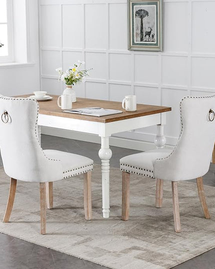 NicBex Haerin-SD-00110-LWJ Dining Chairs, 25.5"x19.7"x37.4", Natural Beige - LeafyLoom