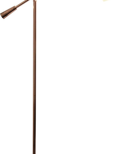 Elegant Designs LF1030-RGD Pivot Arm Glass Shade Floor Lamp, Rose Gold - LeafyLoom