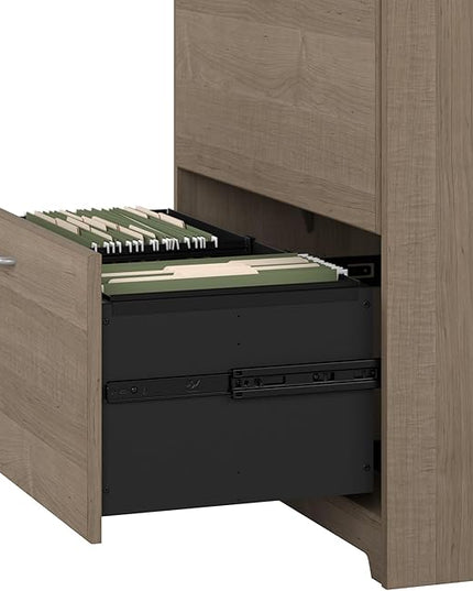 Bush WC31280 Cabot 2-Drawer Lateral File Cabinet, Letter/Legal, Ash Gray, 31-Inch - LeafyLoom