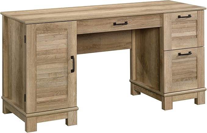 Sauder Garden Villa Desk, L: 59.06" x W: 20.71" x H: 29.80", Orchard Oak Finish - LeafyLoom
