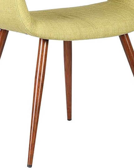 Armen Living Phoebe Mid-Century Modern Fabric Upholstered Dining Chair, Green - LeafyLoom