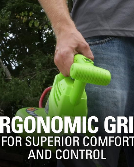 Greenworks 7 Amp 160 MPH/150 CFM Single Speed Electric Blower, 24012, green - LeafyLoom