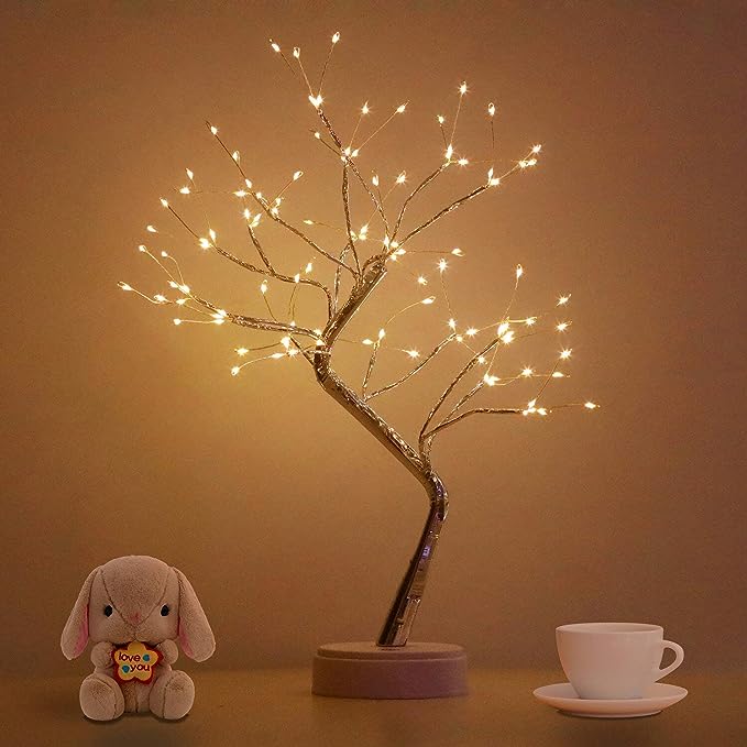 Bonsai Tree Light for Room Decor, Aesthetic Lamps for Living Room, Cute Night Light for House Decor, Good Ideas for Gifts, Home Decorations, Weddings,Christmas, Holidays and More (Warm White,108 LED) - LeafyLoom