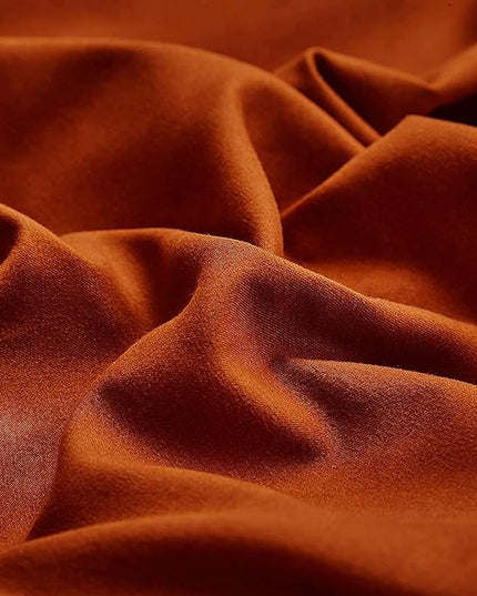 Rust Comforter Sets Burnt Orange Bedding Set Cal King Reddish Caramel Color Terracotta Bed Set 3 Pieces Women Lightweight Solid Burnt Orange Color Blanket Rust Quilts Breathable Bed Comforter - LeafyLoom