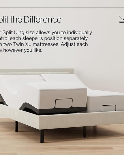 Nectar Twin XL Adjustable Base & 12” Mattress - Head & Foot Incline - Medium Firm Gel Memory Foam - Cooling Comfort - Wireless Remote - 3 Massage Settings - 365-Night Mattress Trial & Forever Warranty - LeafyLoom