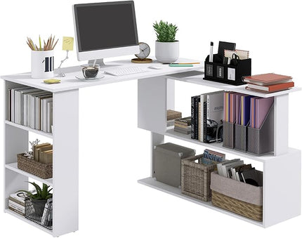 NicBex Kimberly-DW-00213-LWJ Home Office Desks, 47.25"x43.25"x29.25", White - LeafyLoom