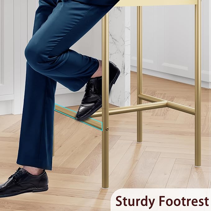 Dining Table Set for 2, Kitchen Table and Velvet Upholstered Chairs for 2, 3 Piece Counter Height Bar Table Set with 3 Large Storage Shelves for Small Space, Apartment, Gray and Gold White - LeafyLoom