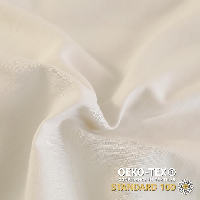 Andency Beige Cream California King Size Comforter Set, 3 Pieces Shabby Chic Ruffle Bedding Comforter Sets for Men Women, Soft Cozy Lightweight Fluffy Down Alternative Decorative Bed Set - LeafyLoom