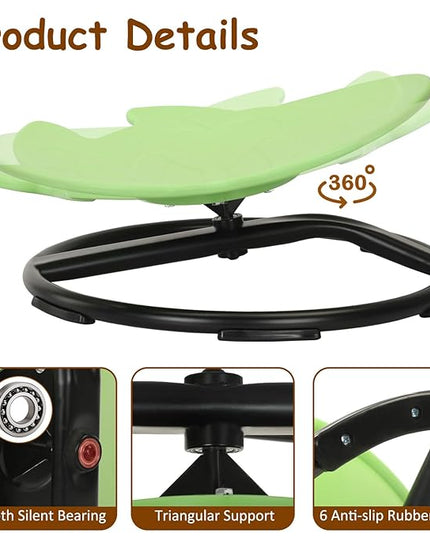 Kids Sensory Spinning Chair, Autism Kids Swivel Chair, Kids Sit and Spin Chair Sensory Toy, Improve Physical Coordination Wobble Chair for Kids, Kids Sensory Equipment for Boys Girls - LeafyLoom