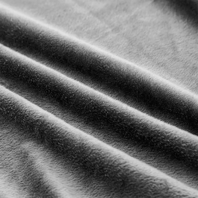 Fluffy dark grey comforters Cover twin size - Ultra Soft Plush dark grey bedding Sets 2 Pieces (1 faux fur comforter Cover + 1 fuzzy pillow case) girls shaggy dark grey twin bed set (Dark Grey, Twin) - LeafyLoom