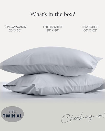 BELADOR Silky Soft Twin XL Sheet Set - Luxury Bed Sheets for Twin XL Size Bed, Secure-Fit Deep Pocket Sheets with Elastic, Breathable Hotel Sheets and Pillowcase Set, Wrinkle Free Oeko-Tex Sheets - LeafyLoom