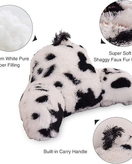 Aimuan Reading Pillow Bed Rest Wedge Large Adult Backrest Pillow with Arms Back Support for Sitting Up in Bed Cushion Incline Rest Sleeping Snoring Pillow, White-black, Large - LeafyLoom