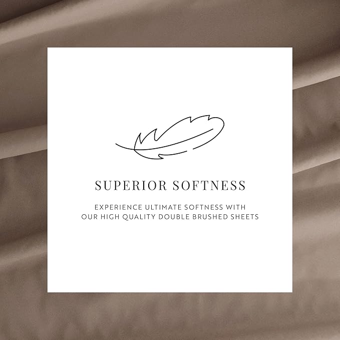 Linen Market Bed Sheets for King Size Bed (Taupe) - Sleep Better Than Ever with These Soft and Cooling King Sheets - Deep Pocket Fits 16" Thick Beds - 4 Piece King Sheet Set - LeafyLoom