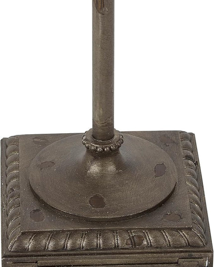 Decor Therapy Alice Traditional Floor Lamp, Antique Gesso 60" x 14" - LeafyLoom