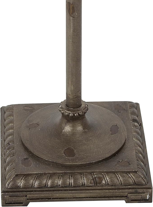 Decor Therapy Alice Traditional Floor Lamp, Antique Gesso 60" x 14" - LeafyLoom