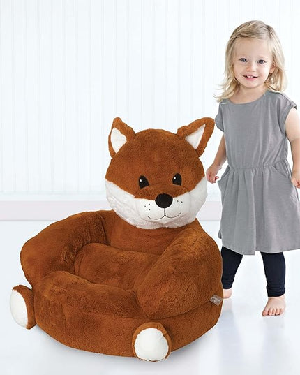 Trend Lab Fox Toddler Chair Plush Character Kids Chair Comfy Furniture Pillow Chair for Boys and Girls, 21 x 19 x 19 inches - LeafyLoom