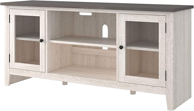 Signature Ashley Dorrinson Farmhouse TV Stand and Coffee Table Set - LeafyLoom