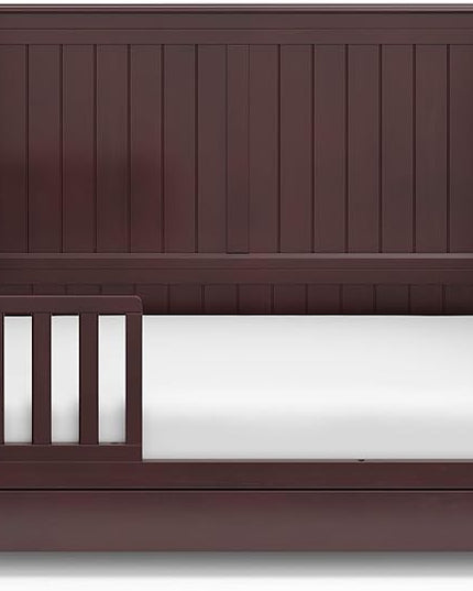 Graco Hadley 5-in-1 Convertible Crib with Drawer (Espresso) – Crib with Drawer Combo, Includes Full-Size Nursery Storage Drawer, Converts from Baby Crib to Toddler Bed, Daybed and Full-Size Bed - LeafyLoom