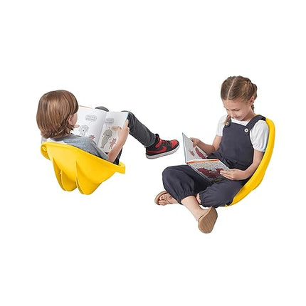 ECR4Kids Leaf Floor Seat, Rocker Chair, Yellow, 6-Piece - LeafyLoom