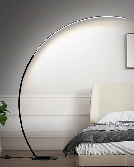 Dimmable LED Floor Lamp with 3 Color Temperatures, Ultra Bright 2000LM Arc Floor Lamps for Living Room, Modern Standing Tall Lamp with Remote Control Reading Floor Lamp for Bedroom Office Classroom - LeafyLoom