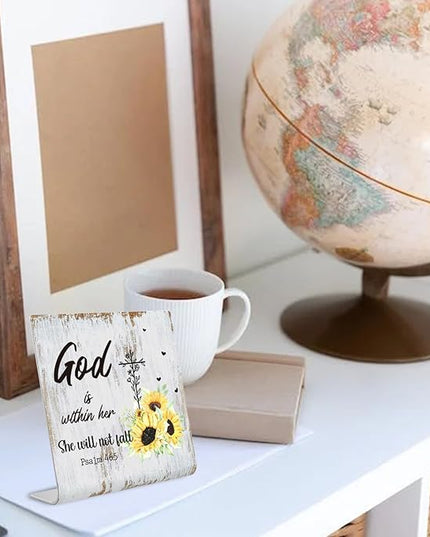 Religious gifts for Women Friends Prayer Room Decor for Office Desk Scripture Inspirational Home Decor Gifts for Her, Mom,Sister, Friends, Coworker Birthday Gifts for Women Catholic XUV02 - LeafyLoom