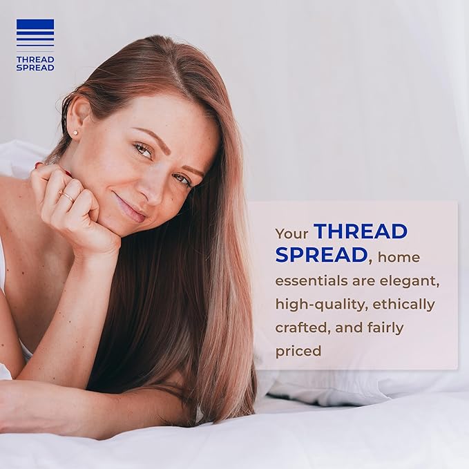THREAD SPREAD 100% Egyptian Cotton Sheets Full Size - 600 Thread Count Sheets 4 PC 16" Deep Pocket Full Size Sheets Set, High Thread Count Soft Cooling Sateen Weave Hotel Luxury Sheets Set - Sand - LeafyLoom