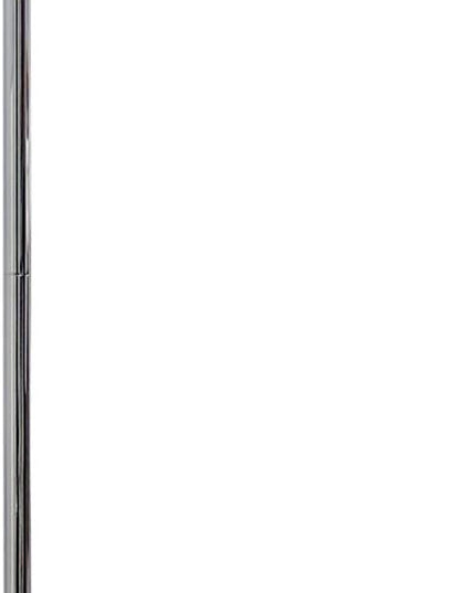 Simple Designs LF1036-CHR Antique Style Industrial Iron Lantern Floor Lamp with Glass Shade, Chrome - LeafyLoom