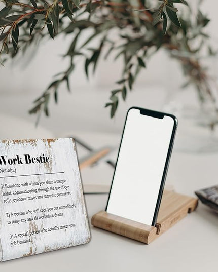Work Bestie Gifts for Women Leaving Going Away Gift for Coworker Funny Coworker Leaving Gifts Sarcastic Farewell Gifts for Coworkers Leaving Colleague Farewell Signs Gift LD8 - LeafyLoom