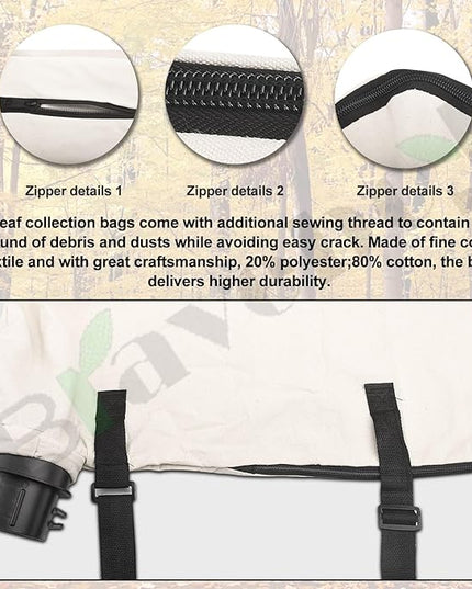 BV-005 610004-01 Shoulder Bag - by Braveboy, Compatible with Black & Decker 614000401 BV2500 BV4000 Leaf Blower - Replacement BV-005 Collection Bag (1) - LeafyLoom