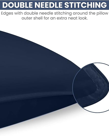 Utopia Bedding Bed Pillows for Sleeping (Navy), King Size, Set of 2, Hotel Pillows, Cooling Pillows for Side, Back or Stomach Sleepers - LeafyLoom