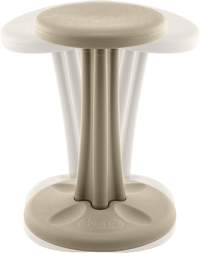 Kore Kids Pre-Teen Wobble Chair - Flexible Seating Stool for Classroom, Home & School, ADD/ADHD - Made in The USA - Age 10-11, Grade 5-6, Sand Dollar (18.7in) - LeafyLoom