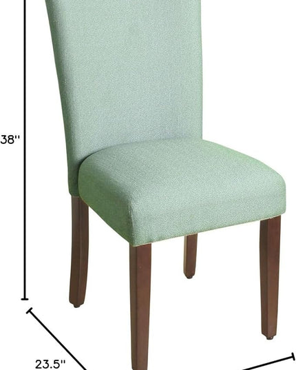 HomePop Parsons Classic Upholstered Accent Dining Chair, Single Pack, Teal - LeafyLoom